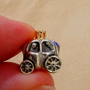 PANDORA Sterling Silver/14k Gold Princess Carriage
